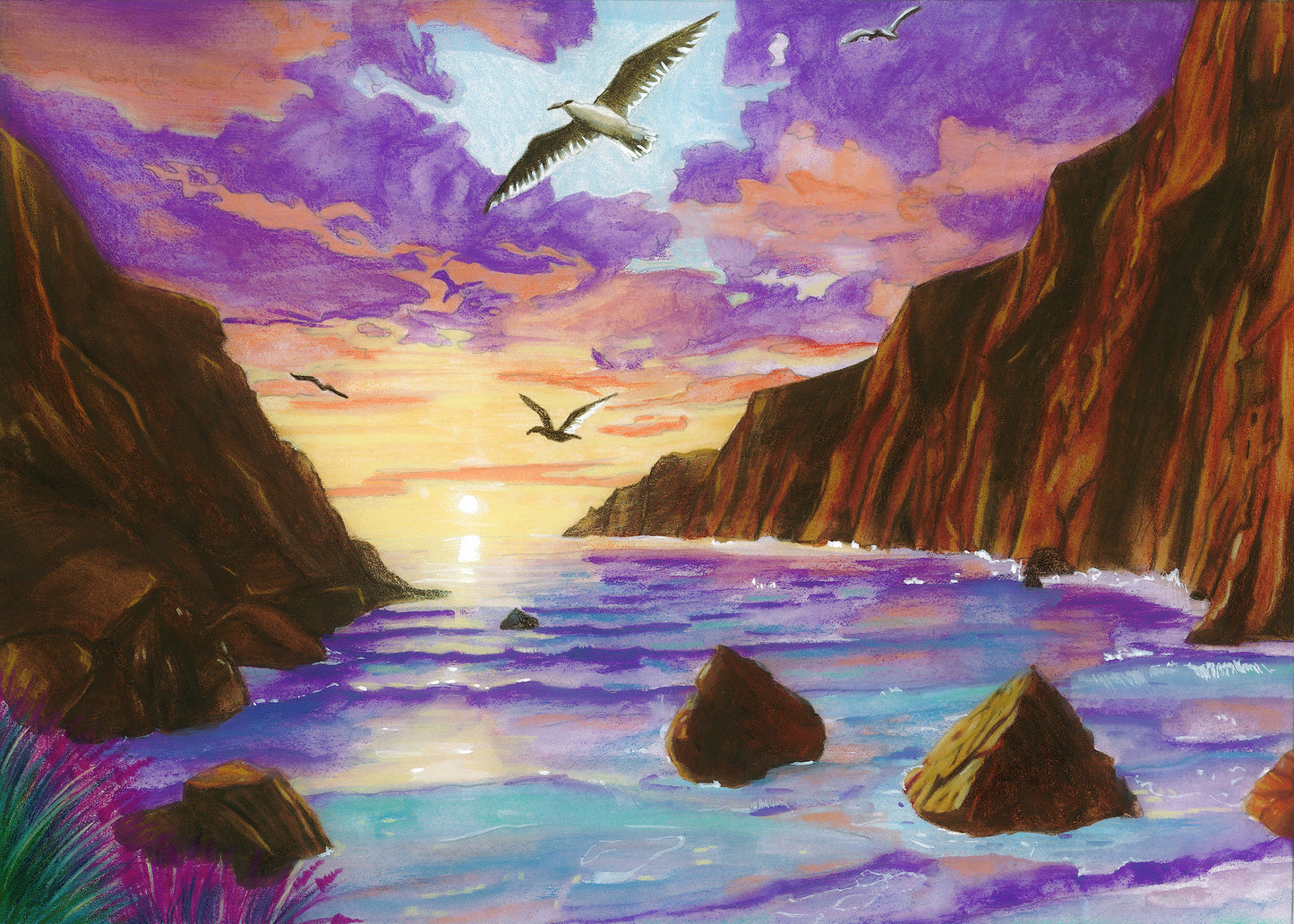 Ciel d’améthyste, impression d’art