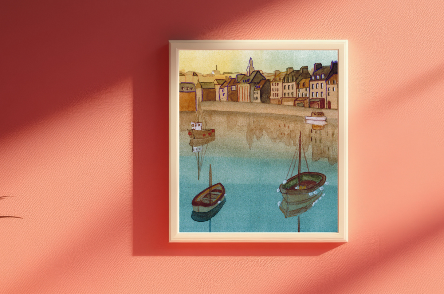 Reflets d'un port breton, impression d’art