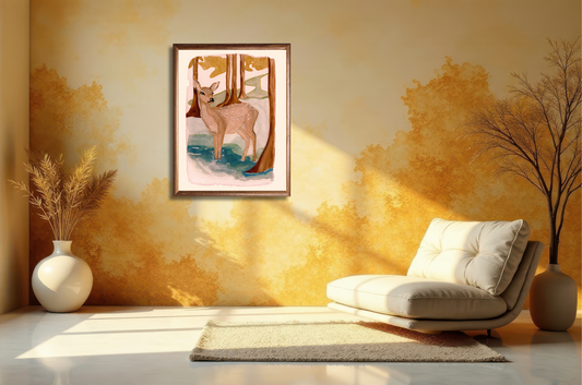 Comme une biche soupire après des courants d’eau, impression d’art